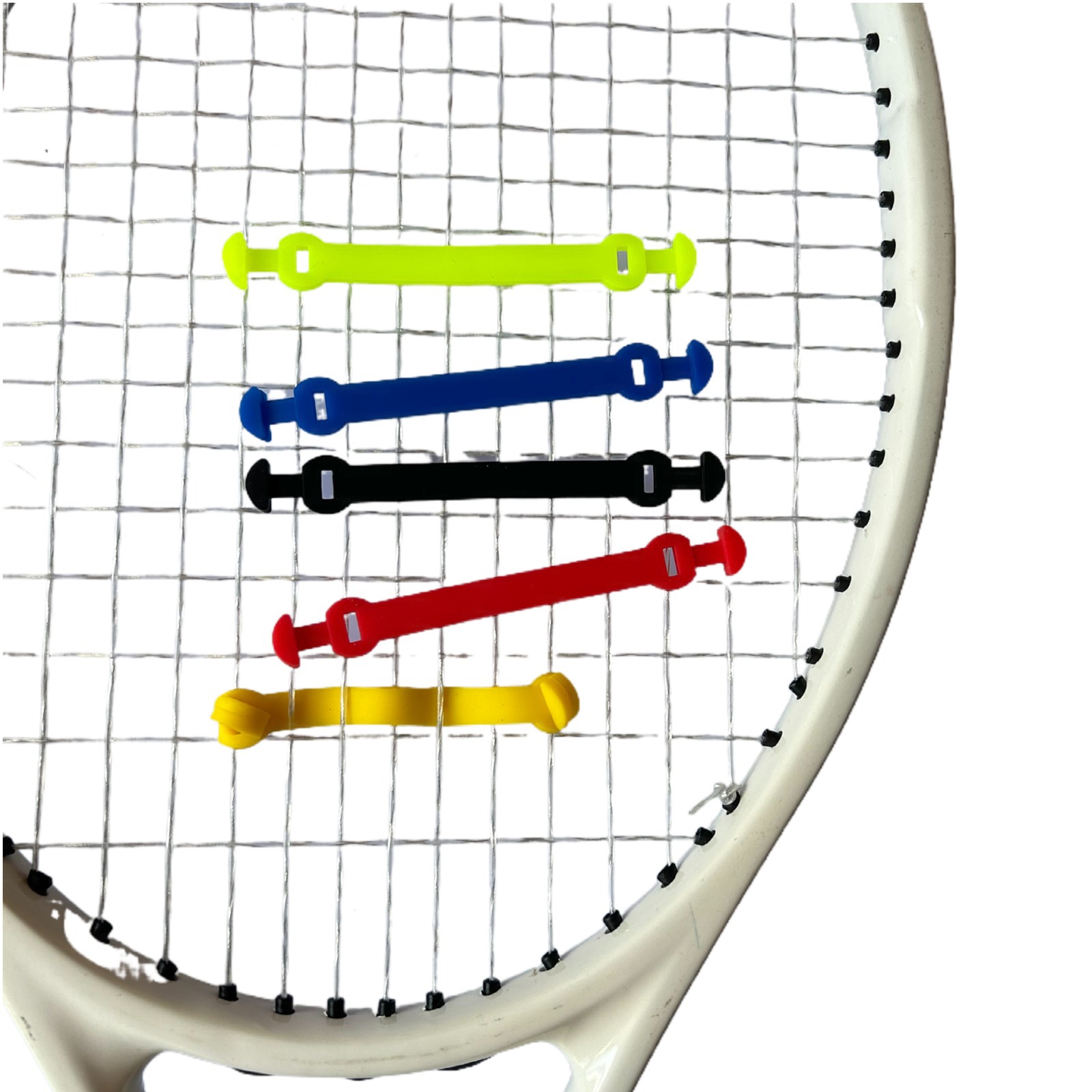Spot cross-border non-standard double-buckle tennis racket shock absorber squash racket shock absorber buckle long silicone racket shock absorber
