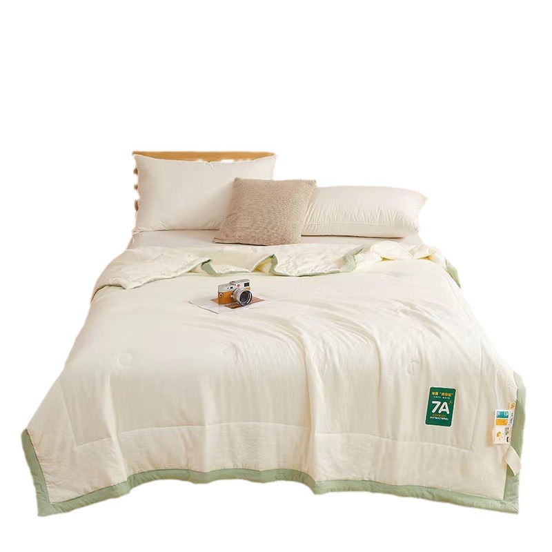 Raw Cotton Soybean Summer Quilt 7A Antibacterial Washable Cotton Air Conditioning Quilt Core Machine Washable Lazy Thin Quilt Maternal and Infant Grade Summer Cool Quilt