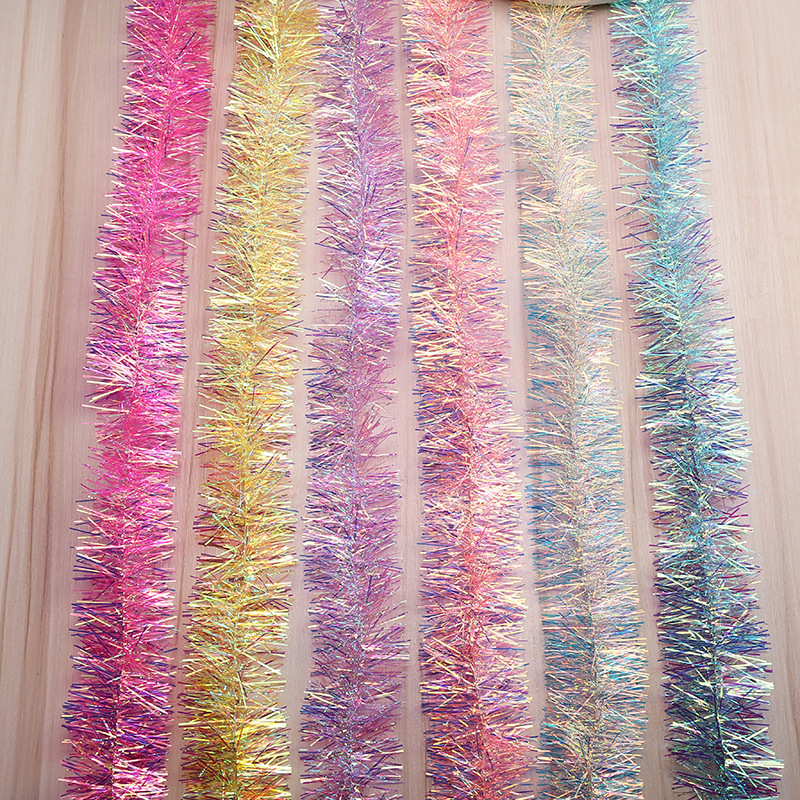 Colorful wool strip madder iridescent iris new Christmas holiday decoration products hairband color strip flower magic wholesale