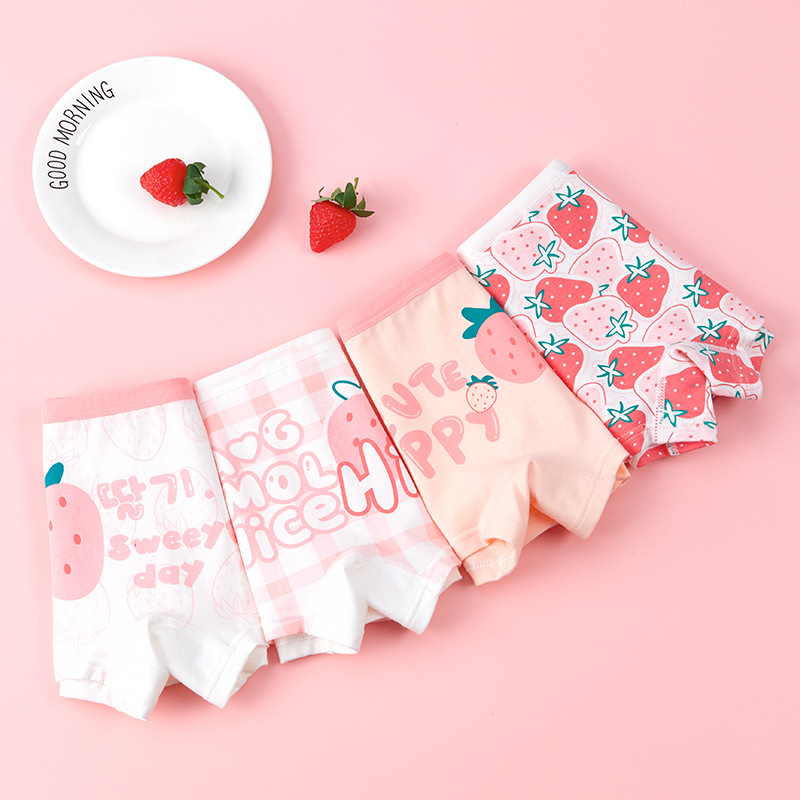 New children's girls underwear cotton boxer baby triangle not clip pp large children's girls shorts wholesale