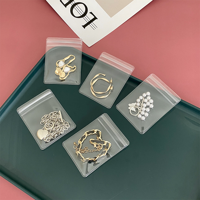 10 PCs wholesale PVC transparent jewelry bag bracelet earrings earrings necklace storage bag ring small jewelry storage
