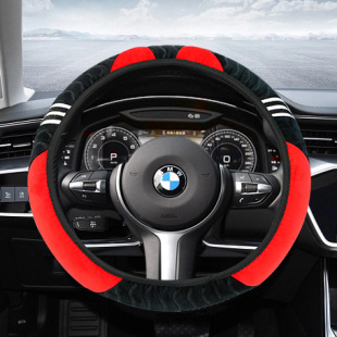 New car steering wheel cover elastic no inner ring plush fashion cross-border explosion cute four-season all-in-one car handle cover