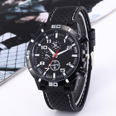 Explosive AliExpress ebay glue fashion Sports men's watch car line strap silicone student watch wholesale