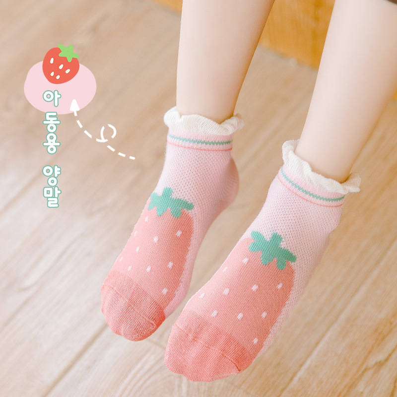 Durian baby Trampoline children's socks mesh spring and summer socks dispensing non-slip floor socks girls boat baby socks