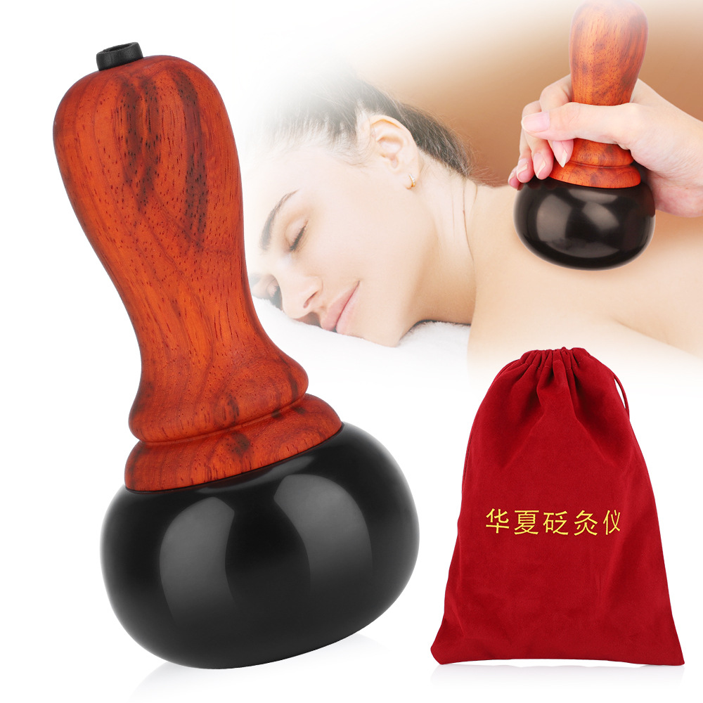 Cross-border new five-gear stone needle warming moxibustion instrument physiotherapy hot compress Tongluo massage scraping instrument moxibustion instrument facial introduction instrument