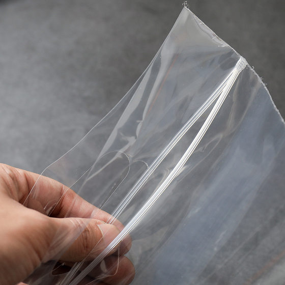 Transparent Portable Self-sealing Bag in stock Frosted Bag Plastic Cartilage Packaging Bag Clothing Scarf PE Chain Patch Strand Bag