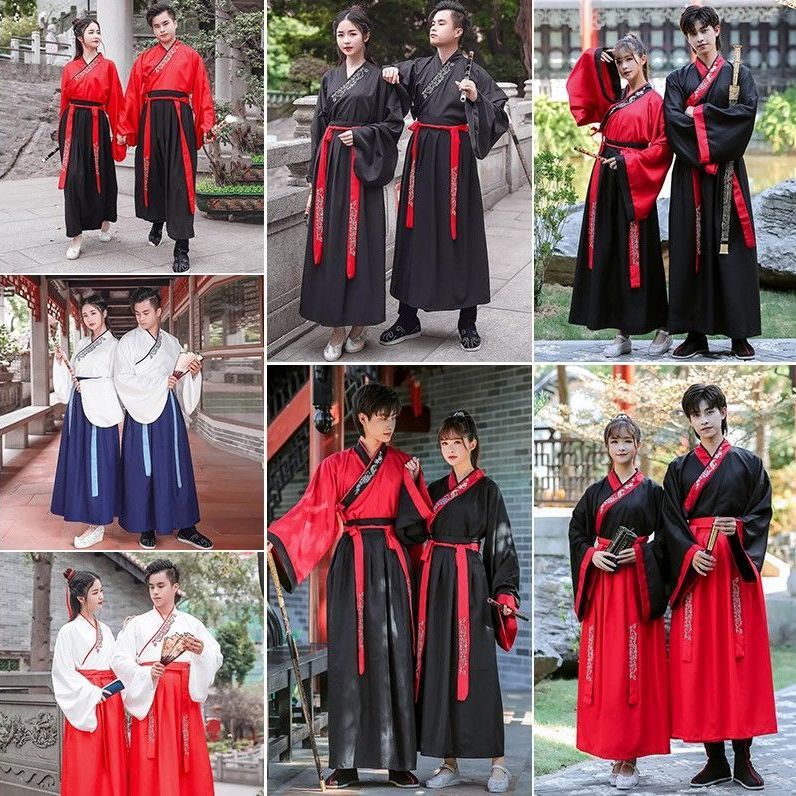 Ancient costume martial arts style Han suit female Han element Chinese style Daily improved graduation photo class suit handed in collar traditional suit