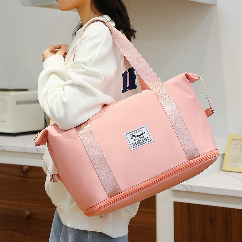[Customized processing] Large capacity double-layer extended travel bag women's water-repellent swimming bag yoga gym bag wholesale