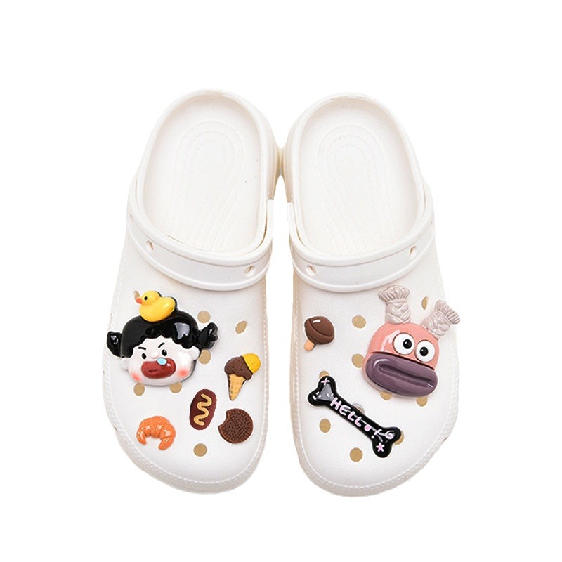 New hole shoes DIY accessories cute funny facial expression bag ugly cute cartoon doll decorations removable shoe buckle