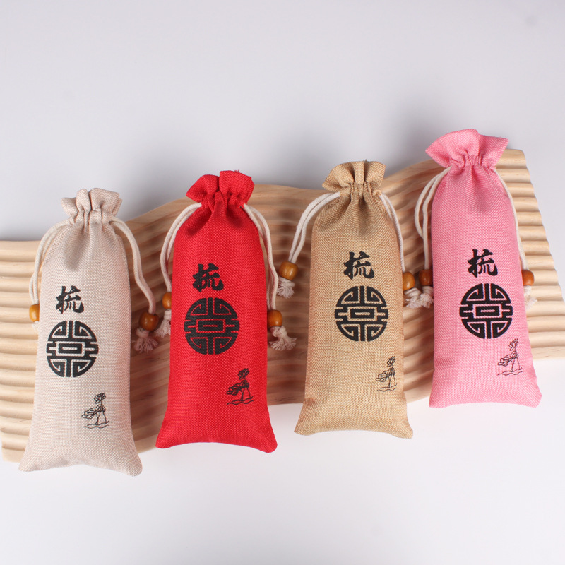 Wholesale Silk Wooden Comb Bag Brocade Play Bag Horn Comb Cord Storage Bag Calligraphy Bag