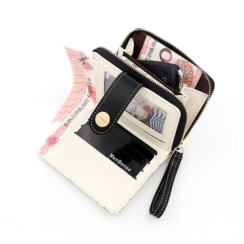 Korean version of cute kitten ladies buckle coin purse handbag multi-functional ladies short wallet wallet wallet wholesale