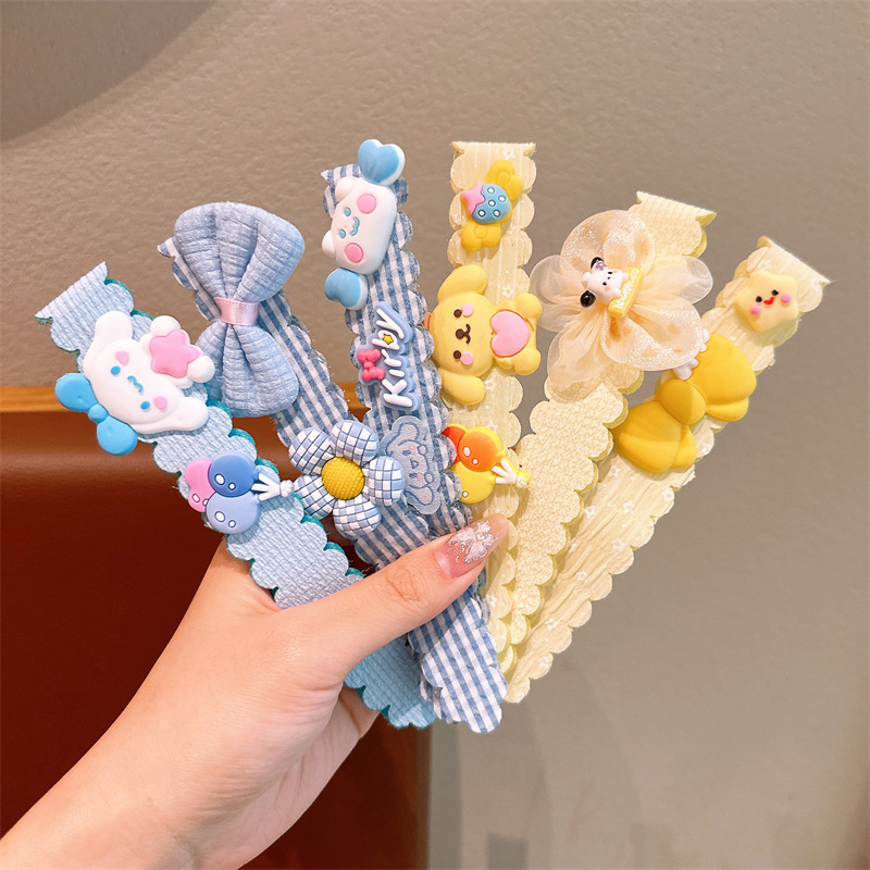 Children's Kulomi Broken Hair Artifact Girl's 2024 New Style Hair Band Little Girl's Bangs Velcro Hairband Headwear
