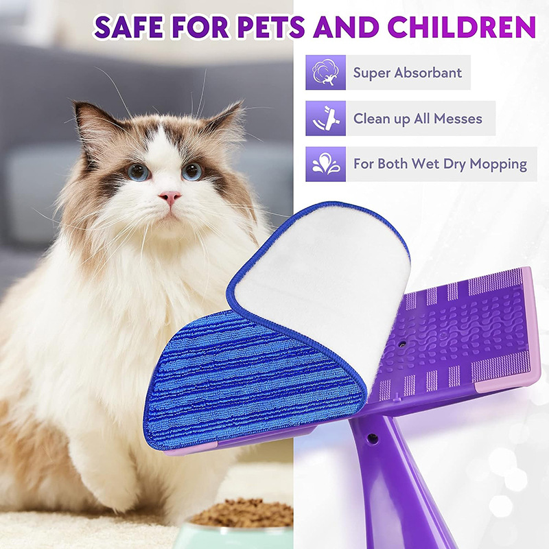 Fit Swiffer Wet Jet 12-inch Wet and dry ultra-fine fiber mop replacement pad mop head