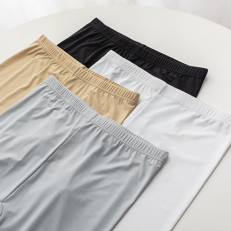 Safety Pants Women's Anti-walking No-curling Summer Thin Large Size Fat Girls' Insurance Lengthened Five-point Ice Silk Bottoming Shorts