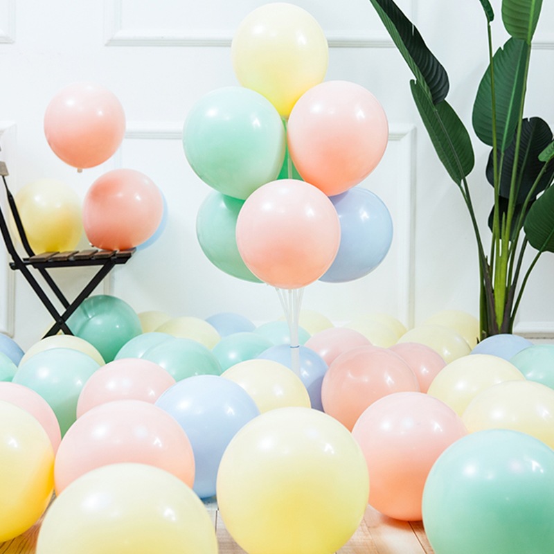 Macaroon Balloon Birthday Party Pink Decoration Internet Celebratory Wedding Decoration Solid Color Arch Round Balloon