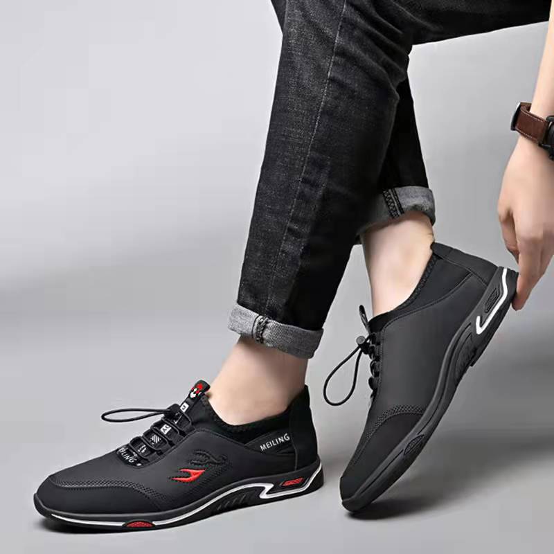 2023 New Men's Business Casual Shoes Cross-border Foreign Trade Fashion Soft Bottom Breathable Invisible Height Increasing Men's Leather Shoes