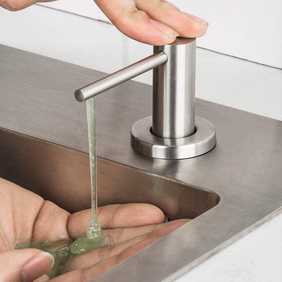 304 stainless steel kitchen hardware press soap dispenser sink soap dispenser 500ml Amazon selection