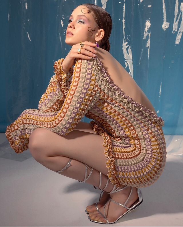 2023 cross-border Amazon AliExpress popular contrast color lace backless long sleeve women's jumpsuit skirt HY070