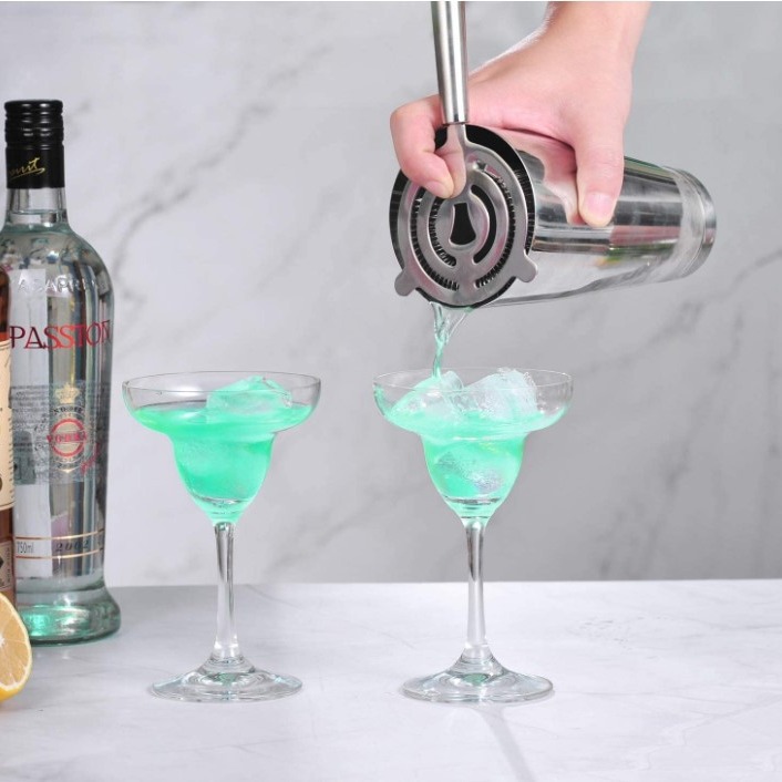 Source Factory Stainless Steel Cone Shaker Boston Cup 800+600ml Double Layer Shake Cup Shake Cup Double Button Cup