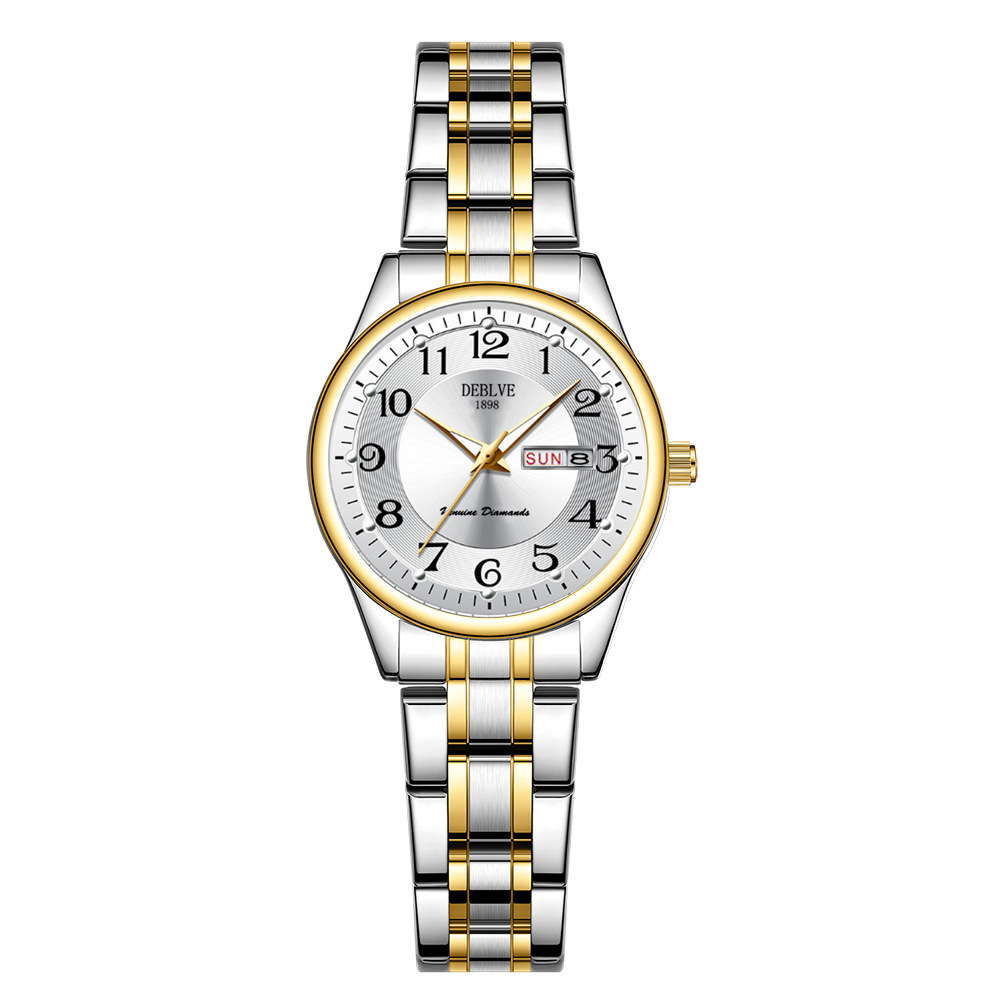 Niche Light Luxury Digital Waterproof Non-mechanical Watch Ladies Calendar Luminous New High-value Explosive Gift Watch