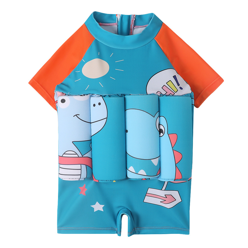 2022 children's swimsuit Boys' short-sleeved one-piece swimsuit children's infant swimming swimsuit one-piece delivery swimsuit men's