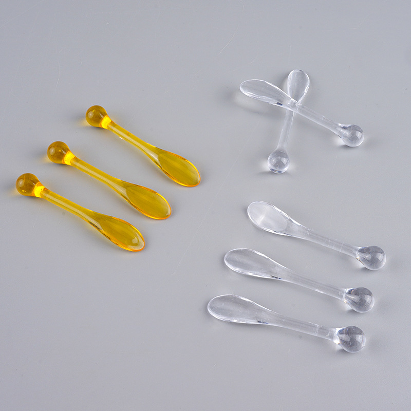 Spoon Cosmetic Sub-packing Tool Spice Spoon Round Head Transparent Massage Stick Mask Spoon Beauty Cosmetic Skin Care Plastic Spoon