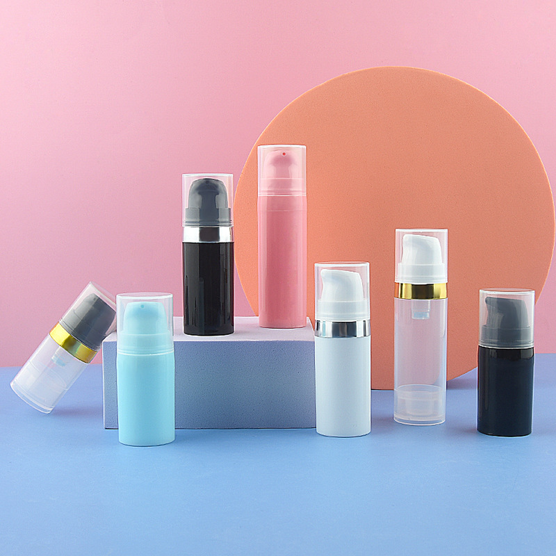 5ml/10/15 ml 25mlPP multi-color tip mini buckle vacuum bottle emulsion spray travel bottle