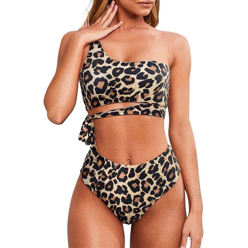 2022 Swimsuit Women's Amazon New European and American Foreign Trade Shoulder Strap Bikini Split Swimsuit Vest Swimsuit