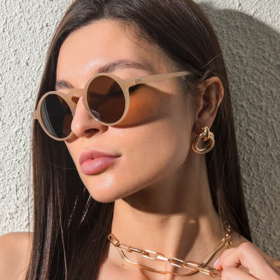 New round retro small frame sunglasses men and women trendy mi nail glasses street shot Prince glasses punk sunglasses s20141