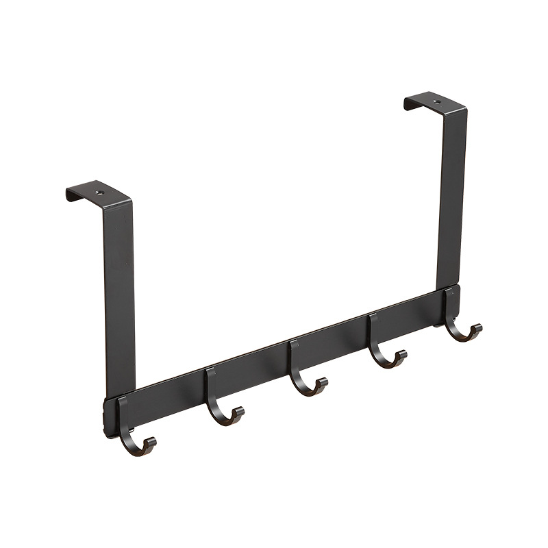 Jixit Punch-Free Door Rear Hook Space Aluminum Bathroom Coat Hook Bathroom Towel Hook Toilet Rook