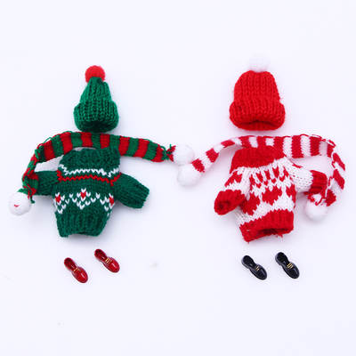 Mini Doll Knitted Clothes Matching Set Plush Doll Doll Decorative Sweater Doll Toy Sweater