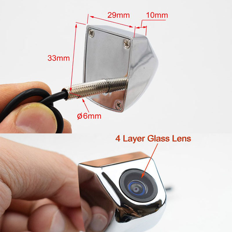 Car universal small Korean screw plug-in ccd HD car camera night vision waterproof reversing camera