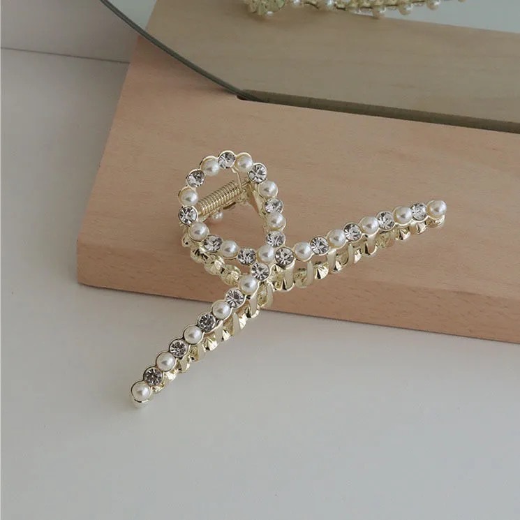 Metal Mesh Red Hairpin Hair Accessories Elegant Elegant Simple Hair Grab Back Head Clip Women's High Ponytail Clip Shark Clip_voghion.com