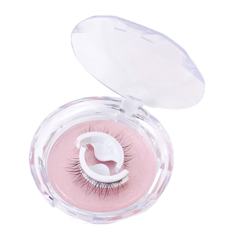 Self-adhesive Eyelash Crystal Case Single Pack Reusable Double Glue Strip False Eyelash Soft Slim Long Cross Naked Pack