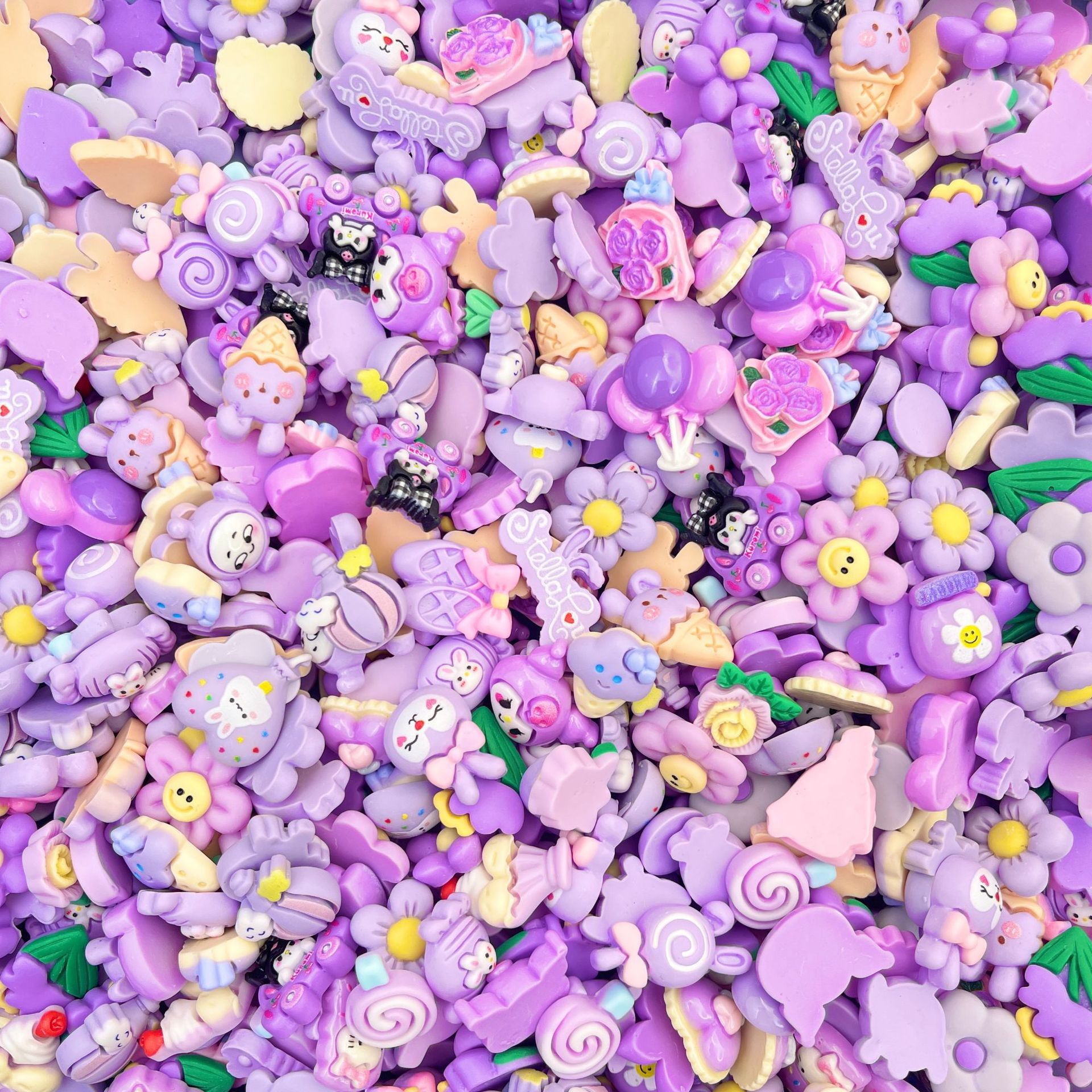Internet Celebrant Cute Luminous Glazed Surface Through Color Pearlescent Matte Mixed Resin Accessories Cartoon Jewelry Handmade Material