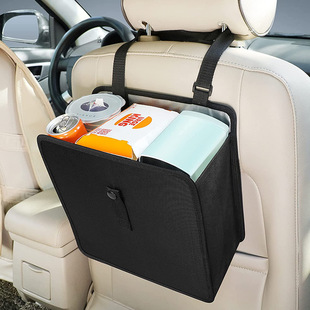 Car trash can storage net pocket hanging trash can rear seat storage box waterproof trash can storage bag