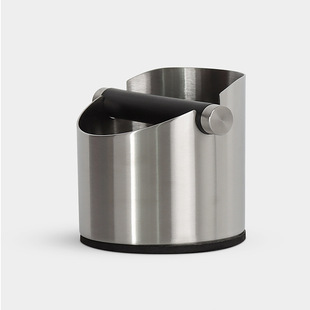 Stainless Steel Coffee Powder Dregs Barrel Home Bar Italian Semi-automatic Coffee Machine Slag Knocking Box Round Tea Barrel Tea Dregs Barrel