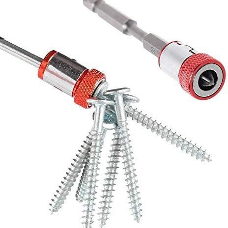 Universal 1/4 batch head magnetic ring batch nozzle charging magnetic ring color metal screwdriver head positioning magnetizer magnetic ring steel sleeve