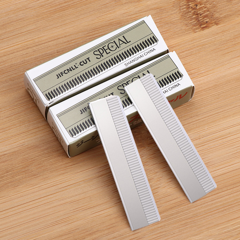 Stainless Steel Replacement Corrugated Blade Eyebrow Scraper Sharp Professional Studio Safety Beauty Makeup Tool Makeup Eyebrow Scraper