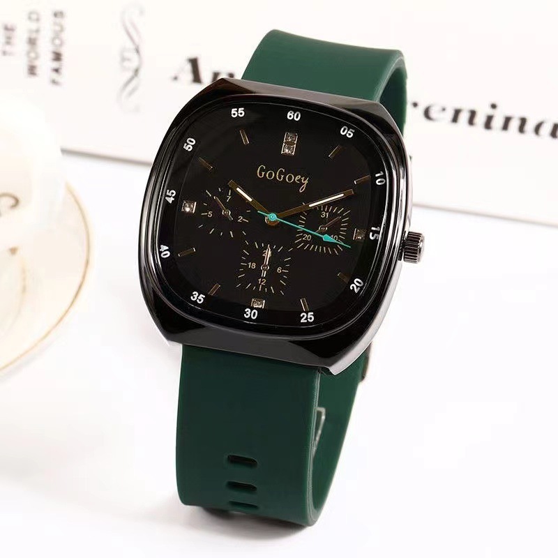 New fashion student large dial silicone band men's watch women's sports casual high-grade electronic quartz watch