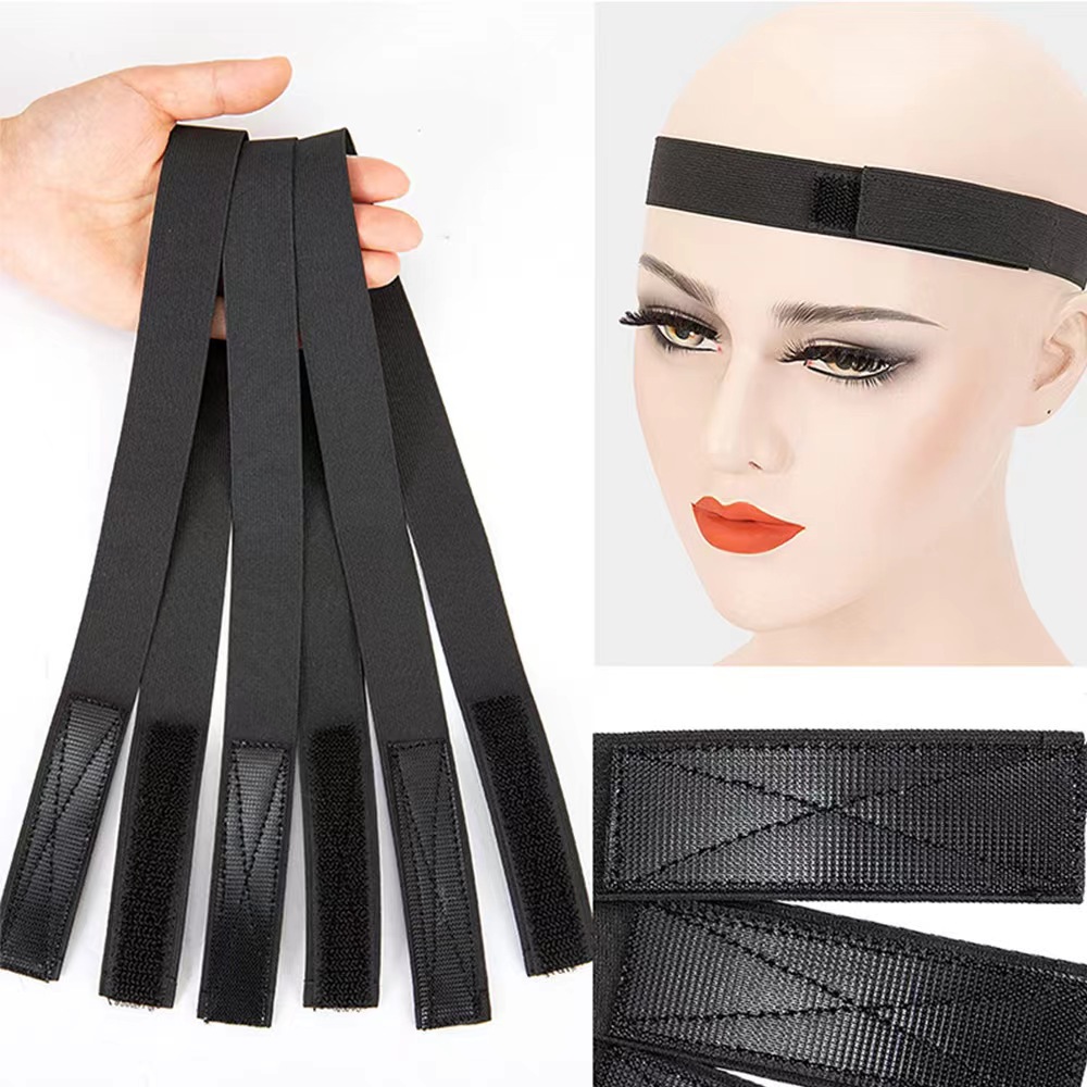 Amazon Elastic Band Velcro Wig Fixing Band Quality Assurance High Quality Black Wig Hair Band
