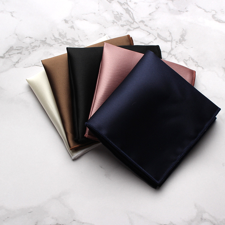 Men's Suit Solid Color British Style Pocket Towel Banquet Wedding Photography Formal Dress Chest Towel