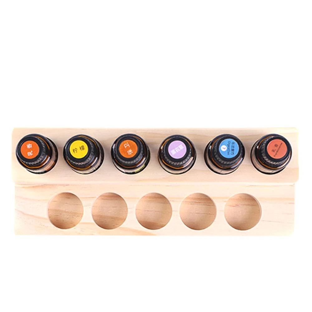 Double layer essence oil bottle display rack pine 11 15ml dotley essence oil bottle storage rack can be printed LOGO