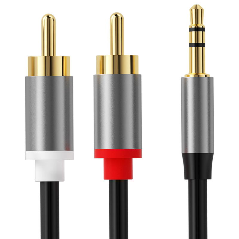 Audio line one half 3.5mm to double lotus audio line computer mobile phone cable rca one half audio line