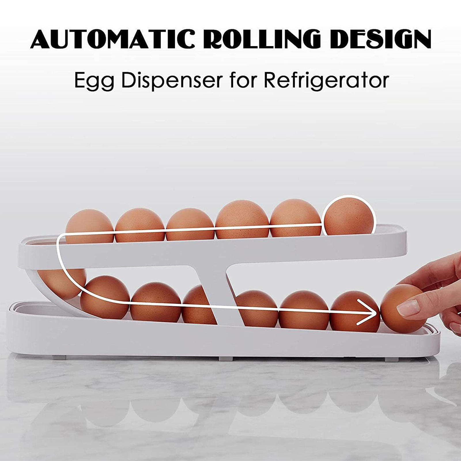 冰箱鸡蛋分配器 Refrigerator Egg Dispenser 家用厨房鸡蛋收纳盒