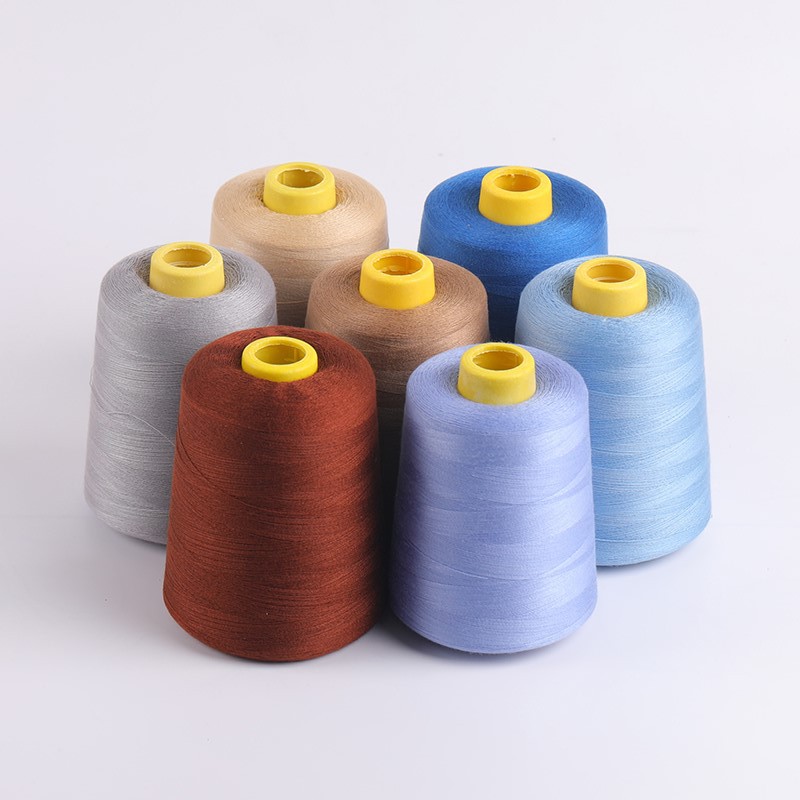 Factory Direct color 8000 yards 402 high quality polyester sewing thread flat car thread pagoda thread color complete