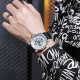 6033A white shell black silicone strap with white surface