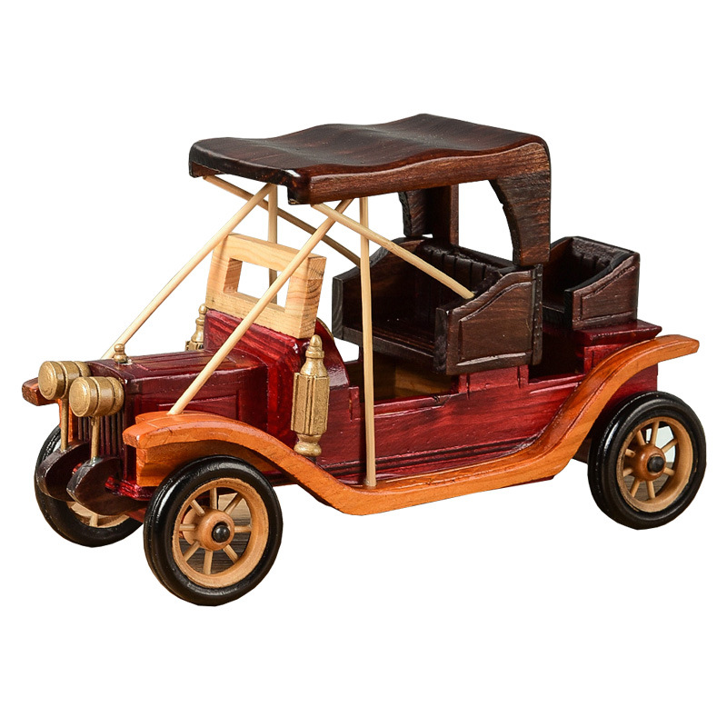 Vintage Wooden Vintage Car Decoration Creative Home Desktop Vintage Car Model Decoration Decoration Wooden Crafts