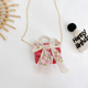 Embroidery bow horizontal red