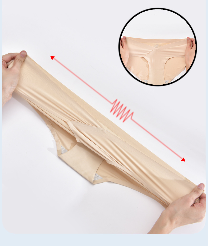 Ice Silk Seamless Pregnant Women's Underwear Women's Low-rise Pregnant Comfortable Breathable Abdominal Care One-piece Seamless U-shaped Belly Protection
